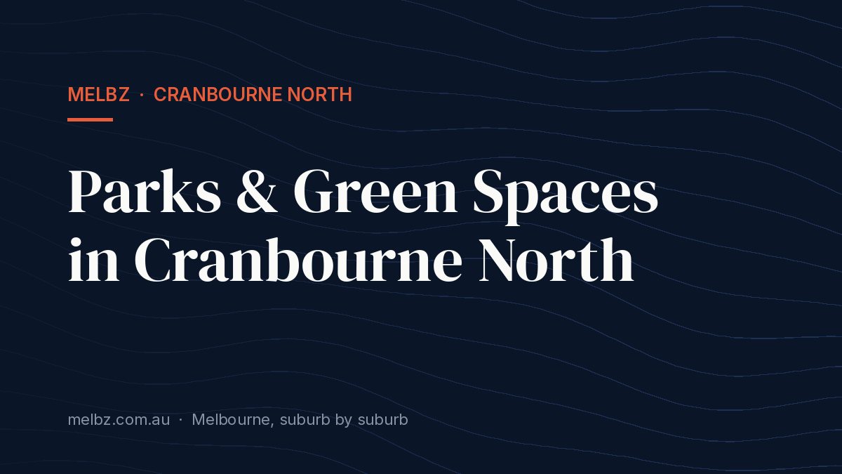 Title card: Parks & Green Spaces in Cranbourne North