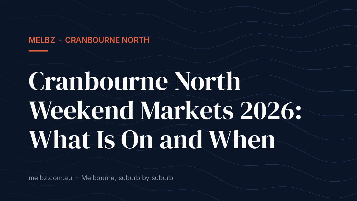 Title card: Cranbourne North Weekend Markets 2026: What Is On and When