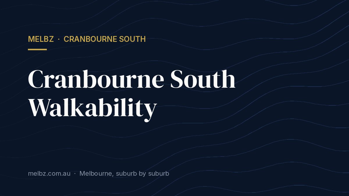 Title card: Cranbourne South Walkability