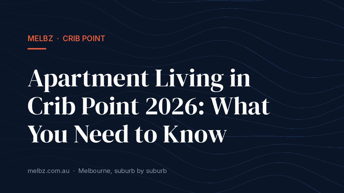 Title card: Apartment Living in Crib Point 2026: What You Need to Know