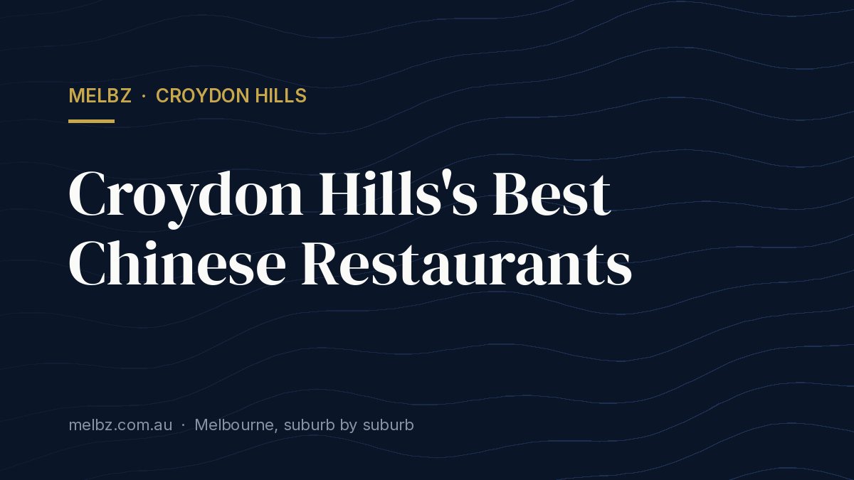 Title card: Croydon Hills's Best Chinese Restaurants