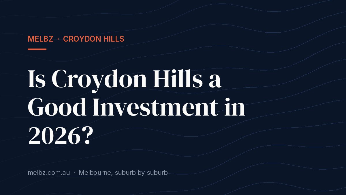 Title card: Is Croydon Hills a Good Investment in 2026?