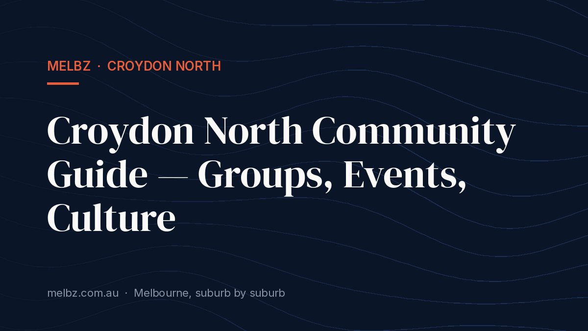 Title card: Croydon North Community Guide — Groups, Events, Culture