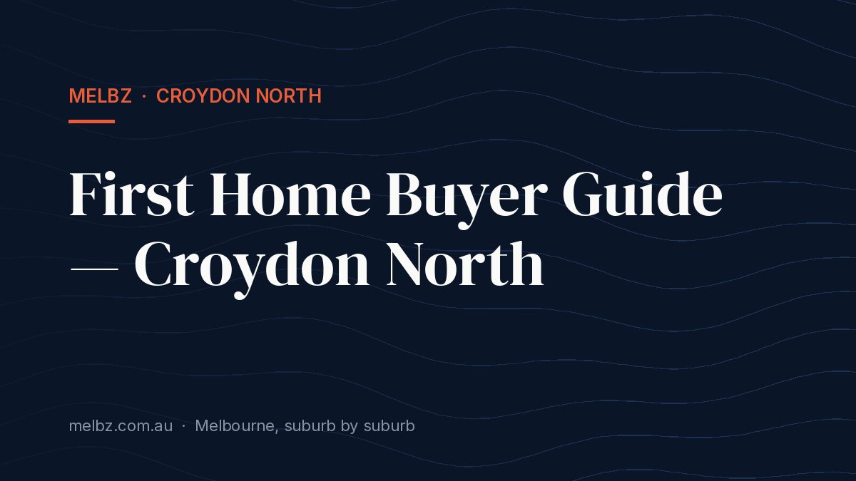Title card: First Home Buyer Guide — Croydon North