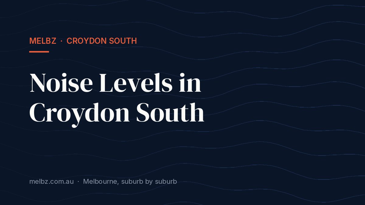 Title card: Noise Levels in Croydon South