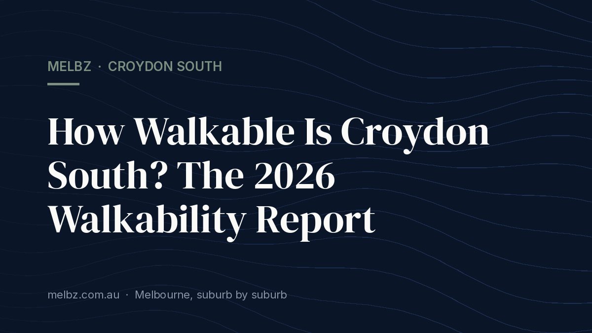 Title card: How Walkable Is Croydon South? The 2026 Walkability Report