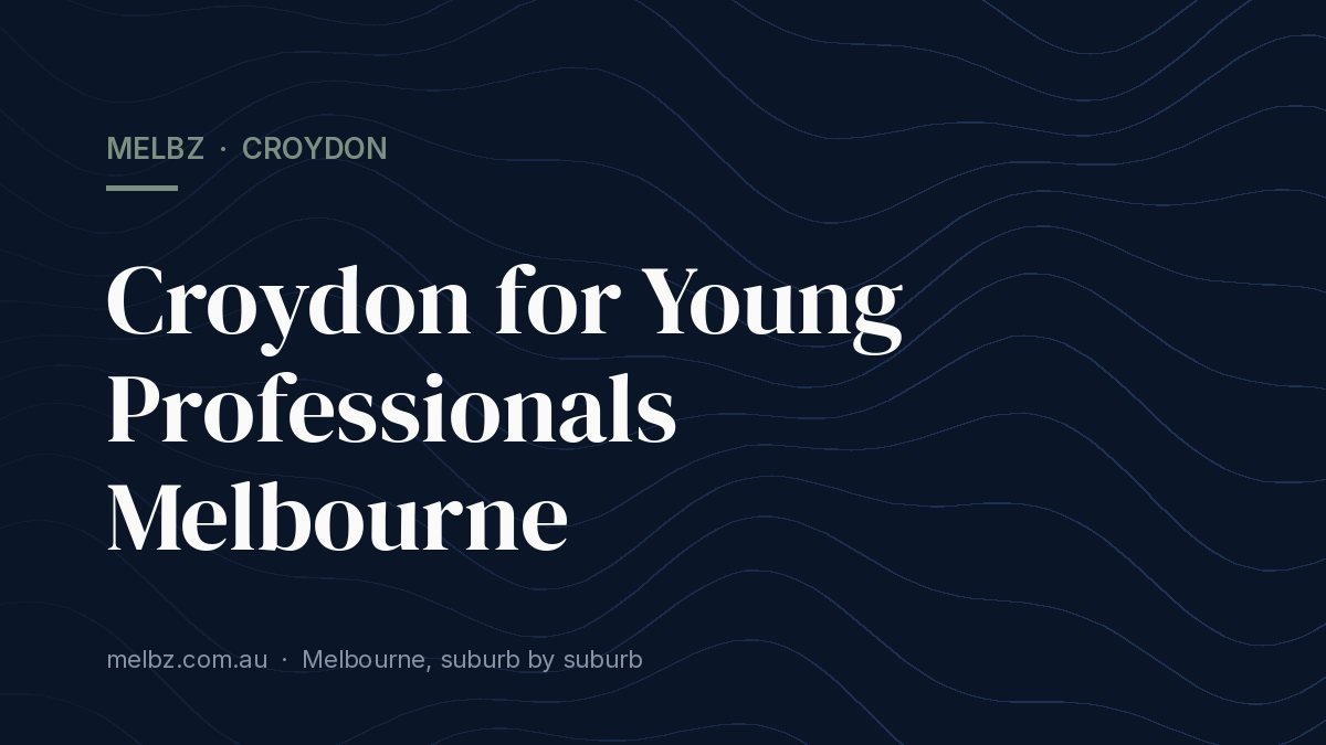 Title card: Croydon for Young Professionals Melbourne