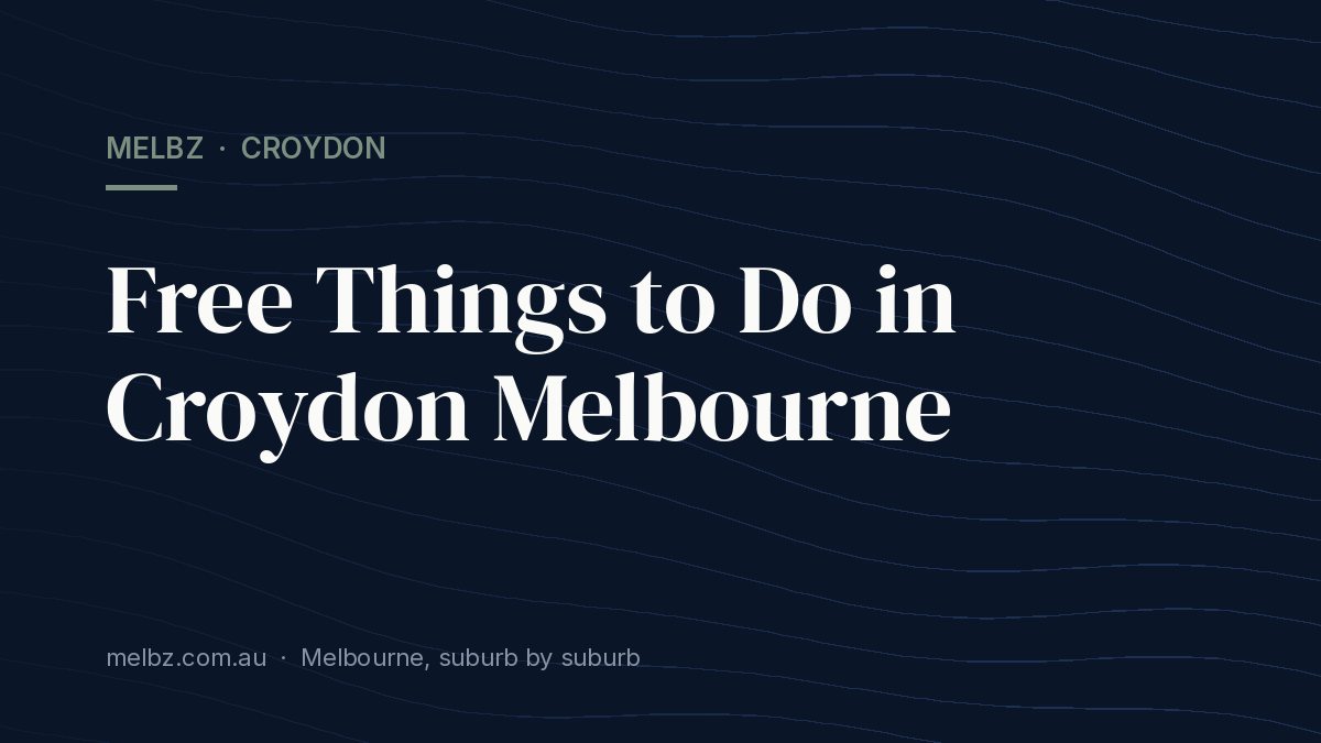 Title card: Free Things to Do in Croydon Melbourne