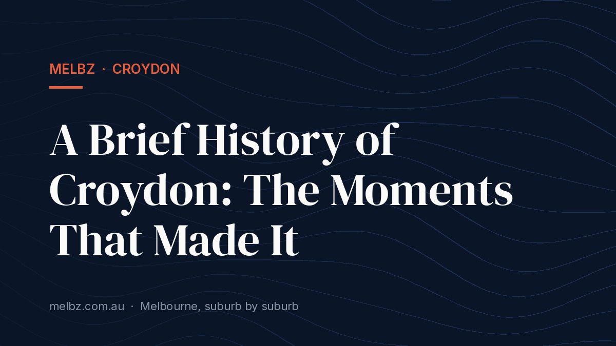 Title card: A Brief History of Croydon: The Moments That Made It