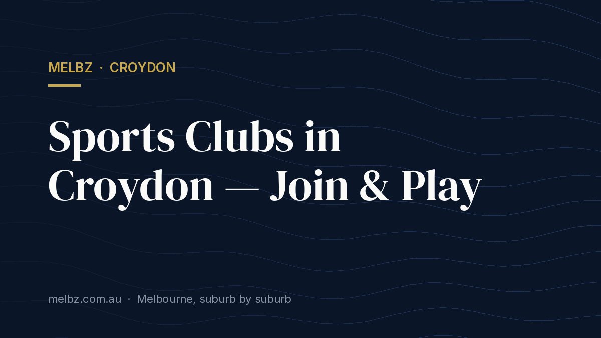 Title card: Sports Clubs in Croydon — Join & Play
