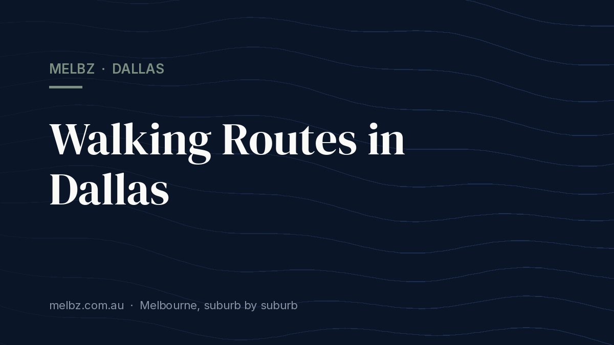 Title card: Walking Routes in Dallas