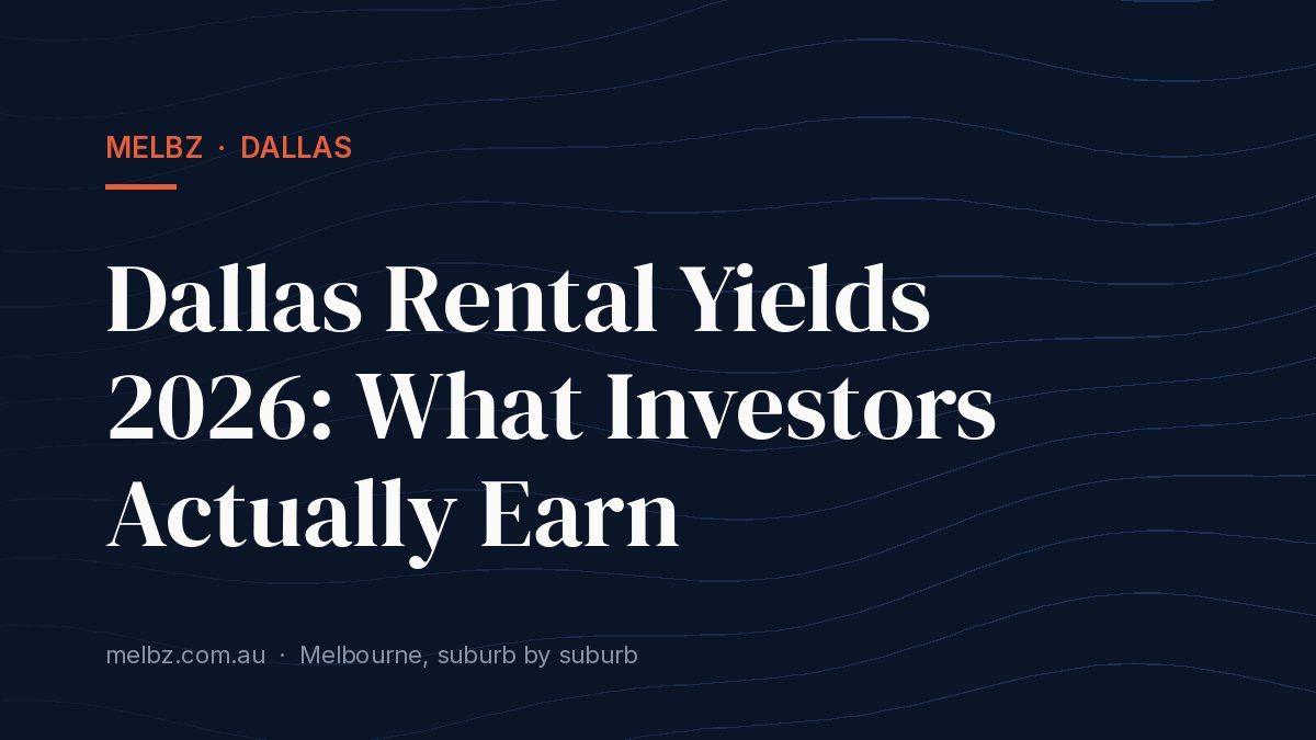 Title card: Dallas Rental Yields 2026: What Investors Actually Earn