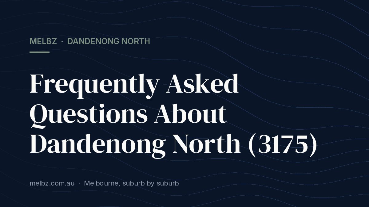 Title card: Frequently Asked Questions About Dandenong North (3175)