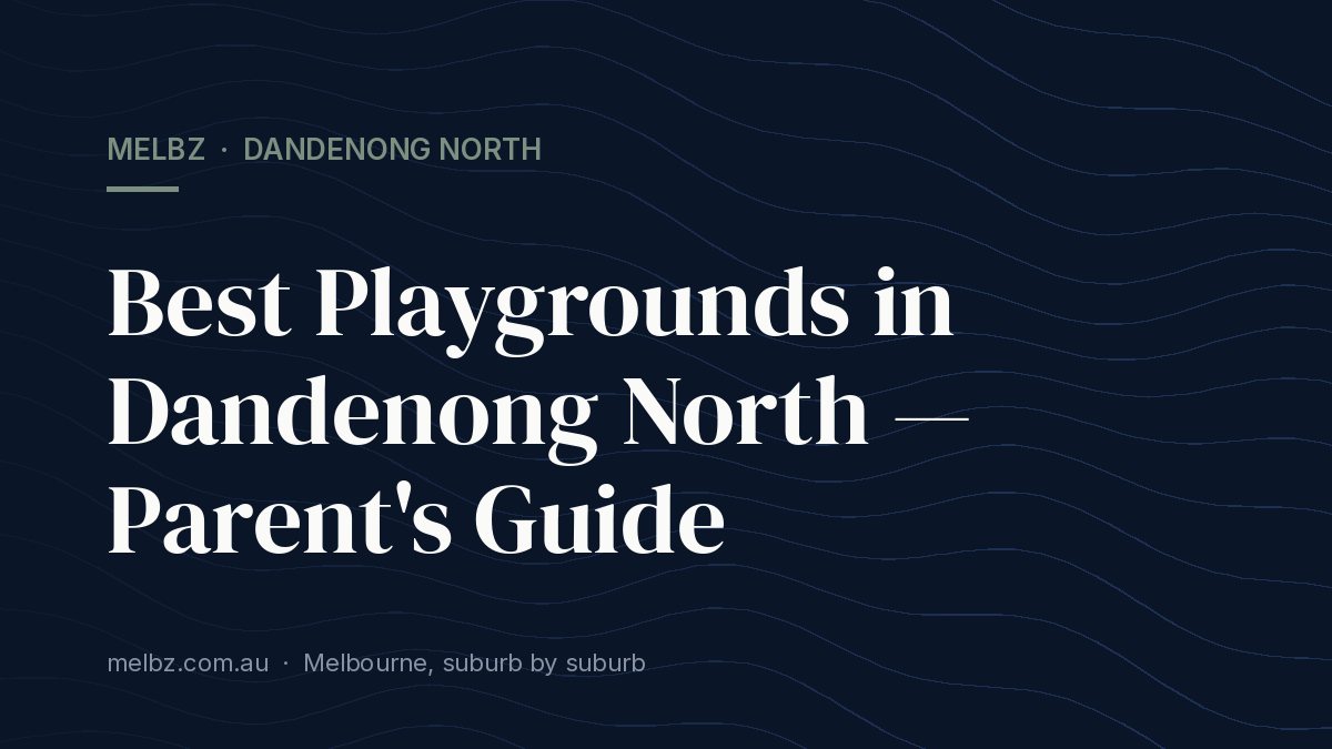 Title card: Best Playgrounds in Dandenong North — Parent's Guide