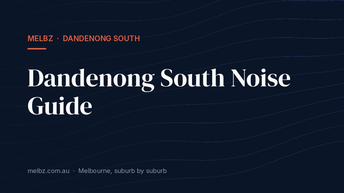 Title card: Dandenong South Noise Guide