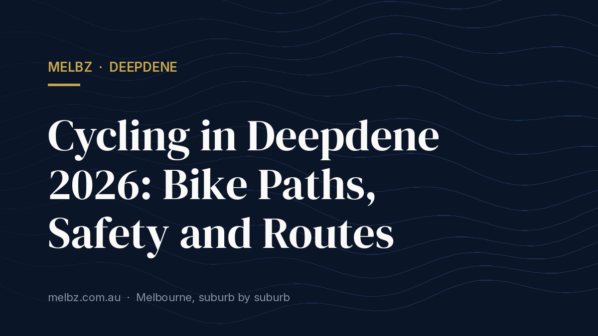 Title card: Cycling in Deepdene 2026: Bike Paths, Safety and Routes