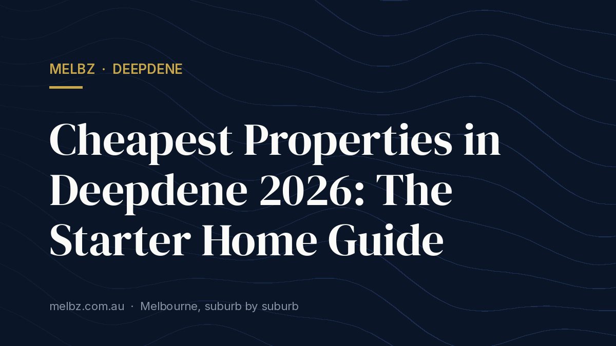 Title card: Cheapest Properties in Deepdene 2026: The Starter Home Guide