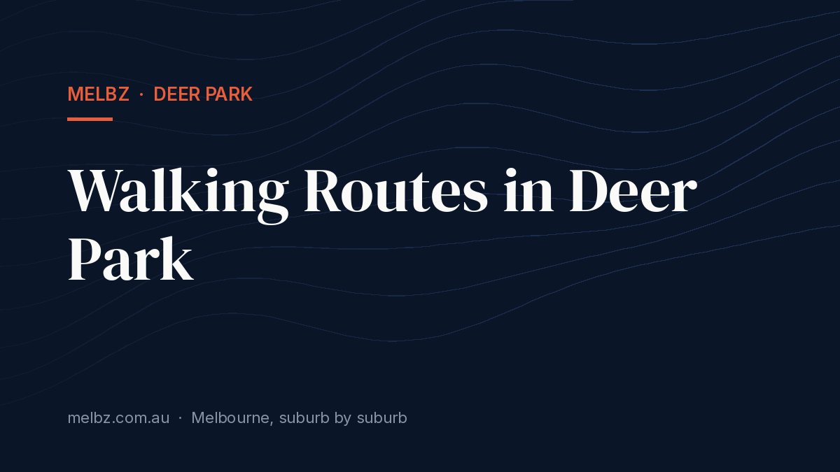 Title card: Walking Routes in Deer Park