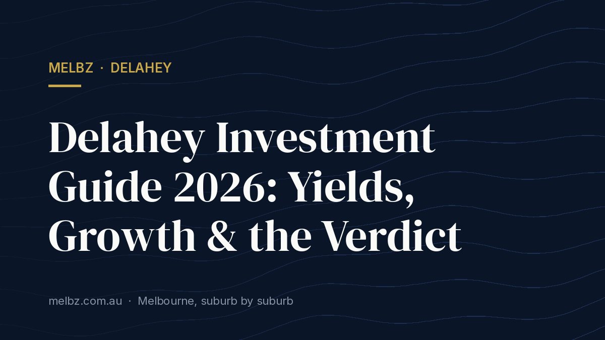 Title card: Delahey Investment Guide 2026: Yields, Growth & the Verdict