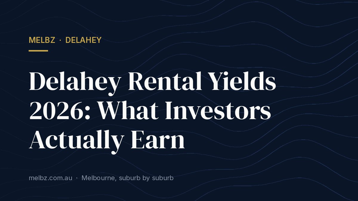 Title card: Delahey Rental Yields 2026: What Investors Actually Earn