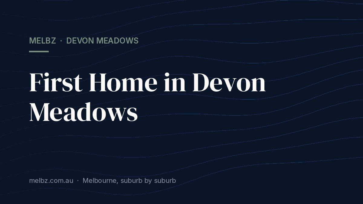 Title card: First Home in Devon Meadows