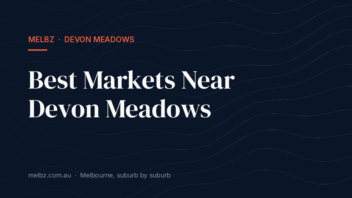 Title card: Best Markets Near Devon Meadows
