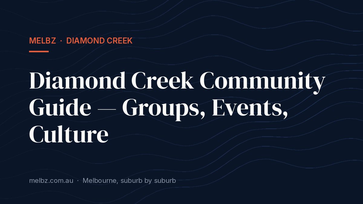Title card: Diamond Creek Community Guide — Groups, Events, Culture
