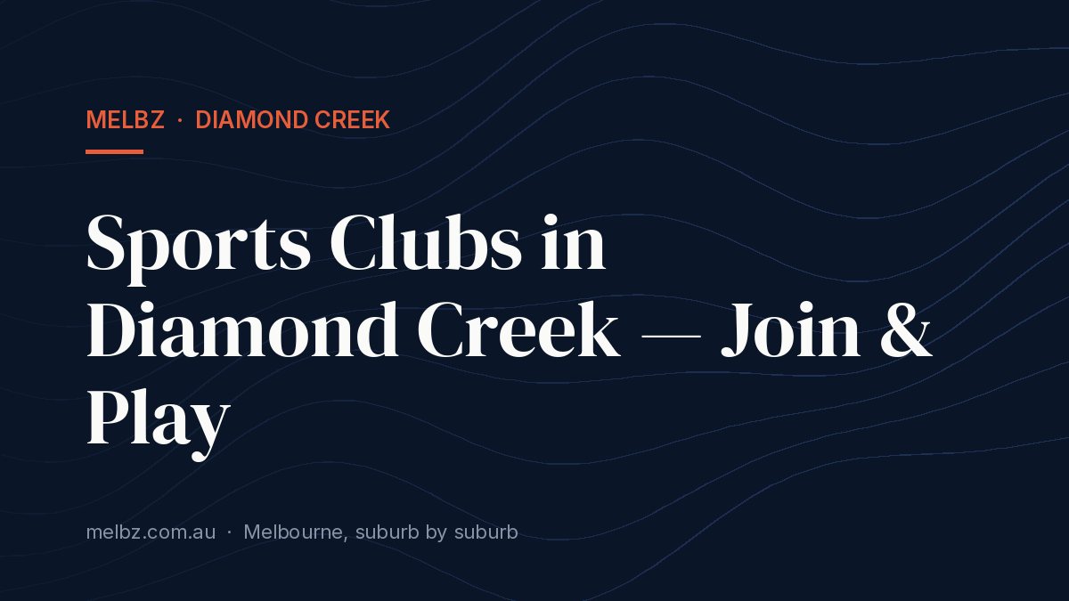 Title card: Sports Clubs in Diamond Creek — Join & Play