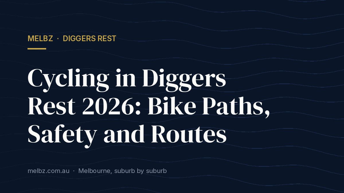 Title card: Cycling in Diggers Rest 2026: Bike Paths, Safety and Routes