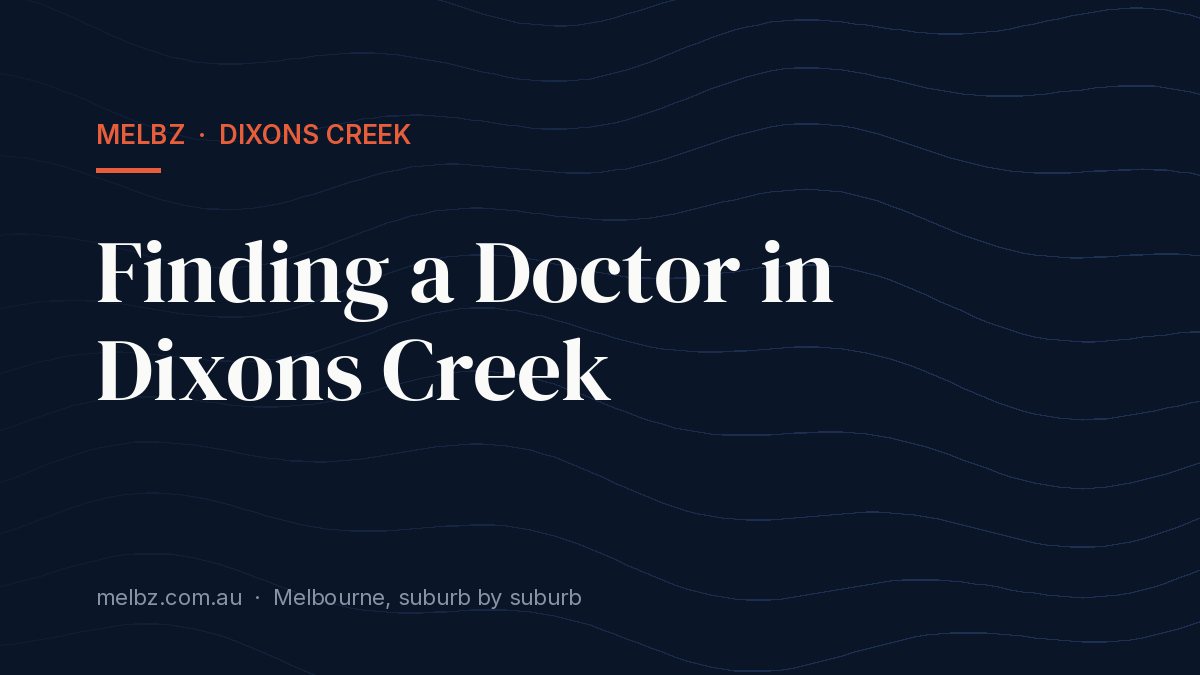Title card: Finding a Doctor in Dixons Creek
