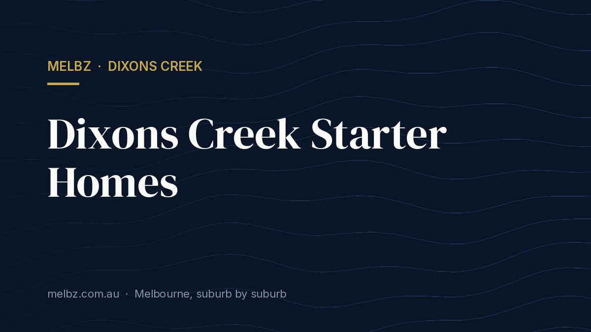 Title card: Dixons Creek Starter Homes
