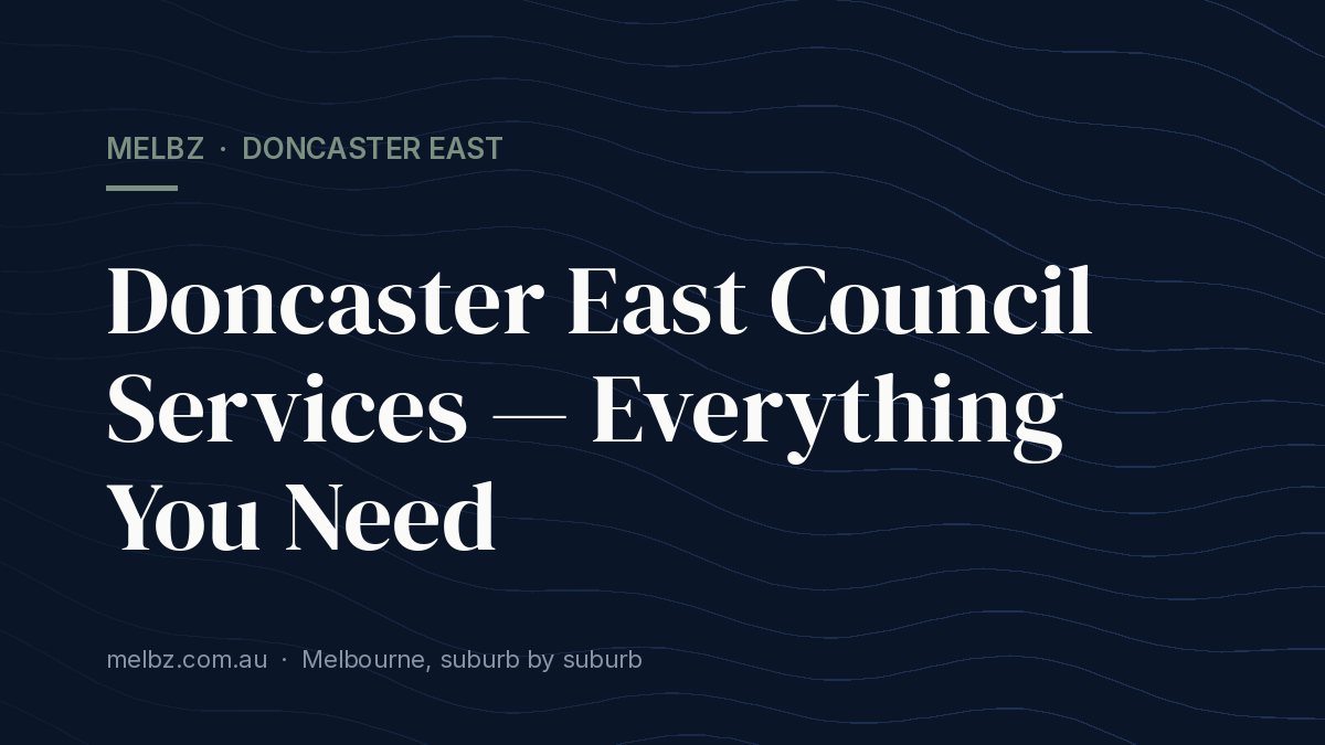 Title card: Doncaster East Council Services — Everything You Need