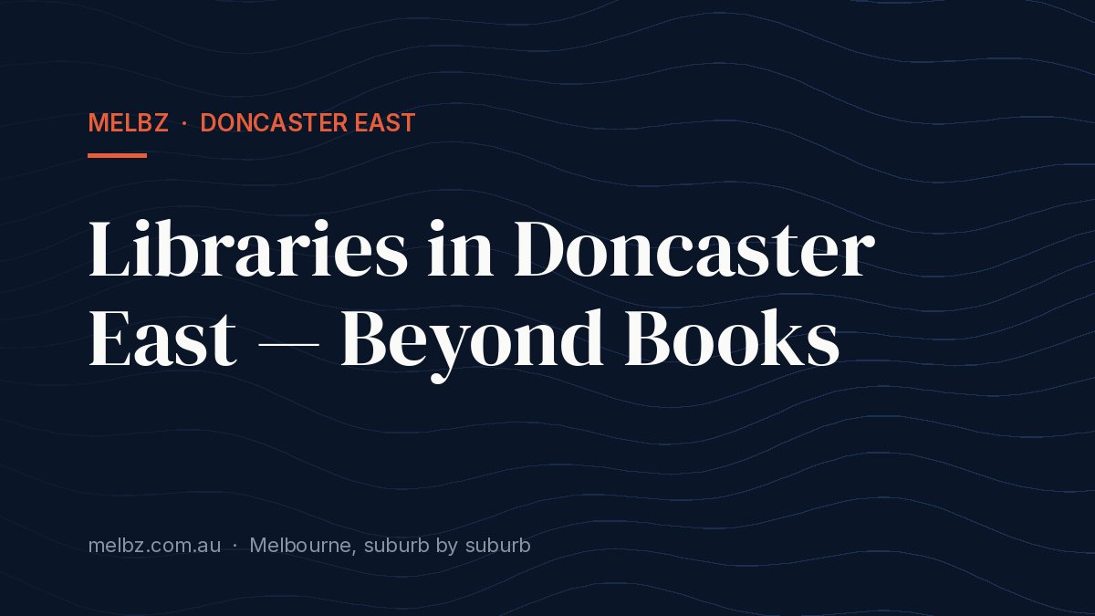 Title card: Libraries in Doncaster East — Beyond Books