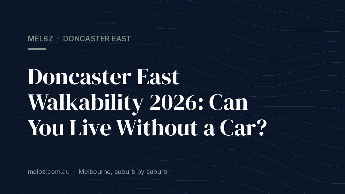 Title card: Doncaster East Walkability 2026: Can You Live Without a Car?