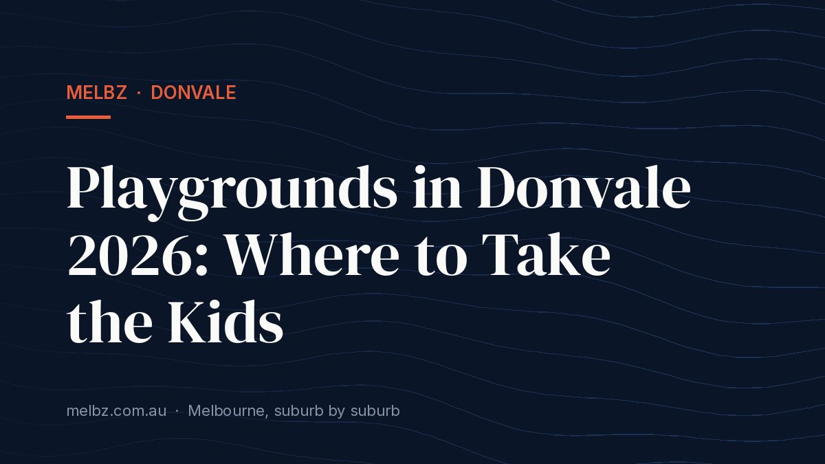 Title card: Playgrounds in Donvale 2026: Where to Take the Kids