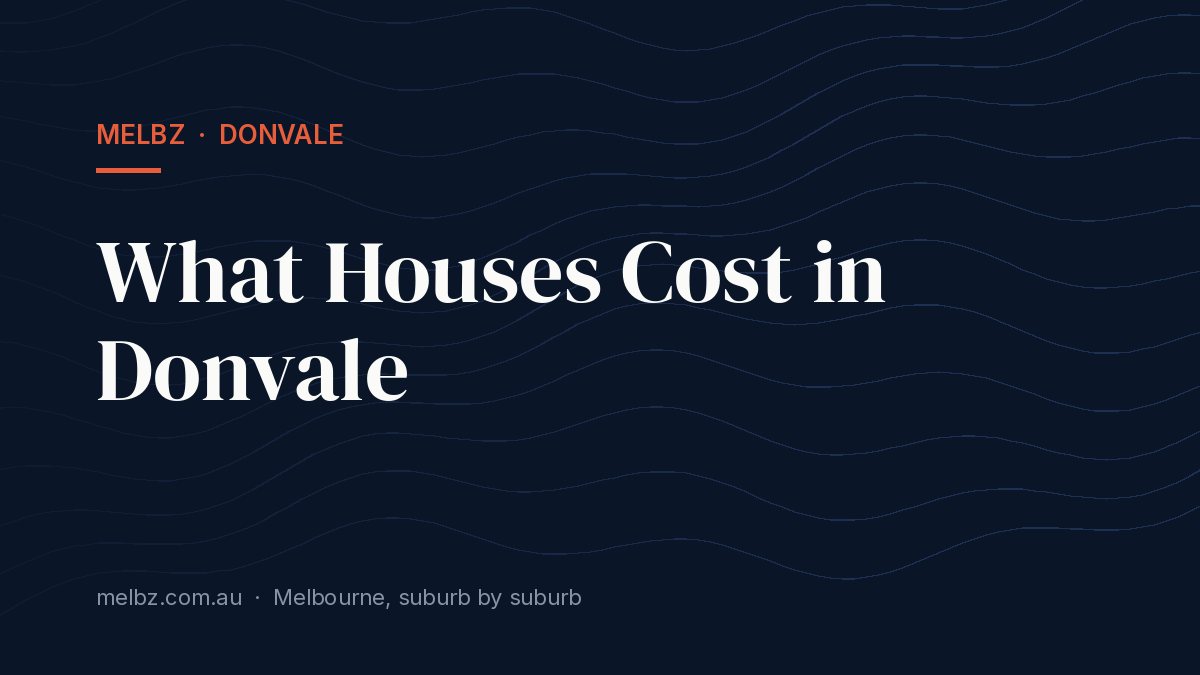 Title card: What Houses Cost in Donvale