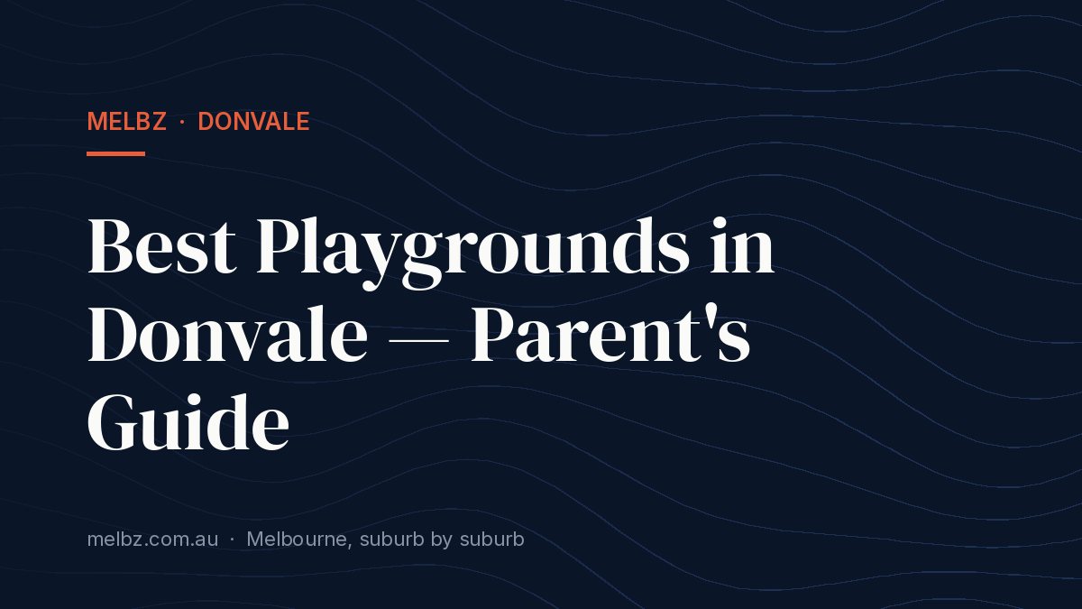 Title card: Best Playgrounds in Donvale — Parent's Guide