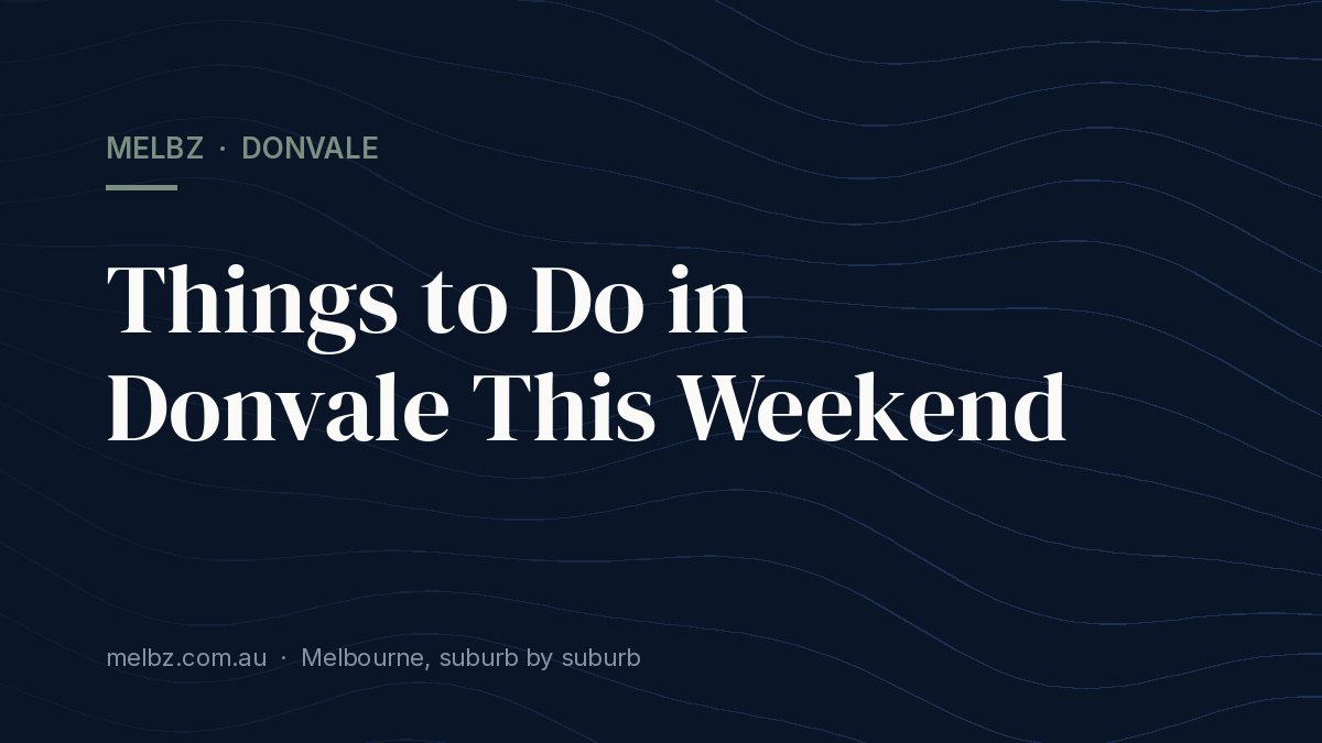 Title card: Things to Do in Donvale This Weekend