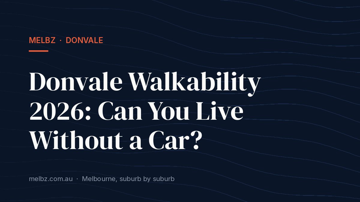 Title card: Donvale Walkability 2026: Can You Live Without a Car?