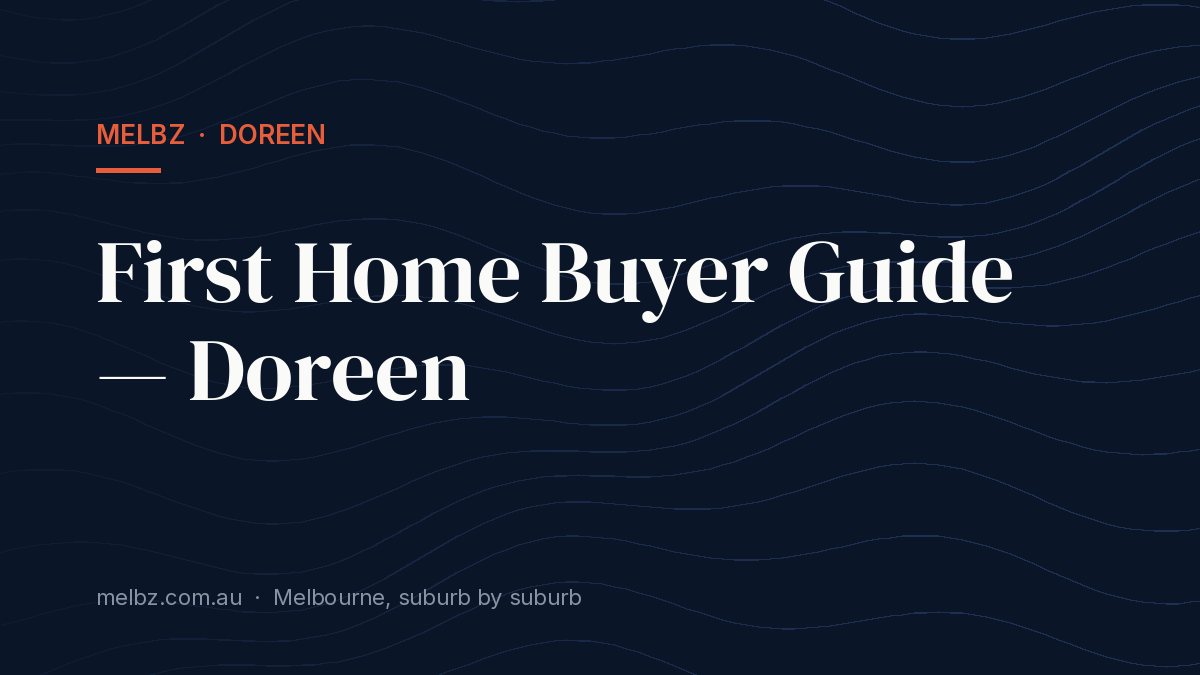 Title card: First Home Buyer Guide — Doreen