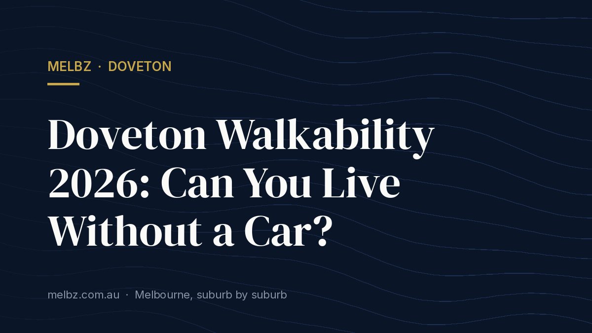 Title card: Doveton Walkability 2026: Can You Live Without a Car?