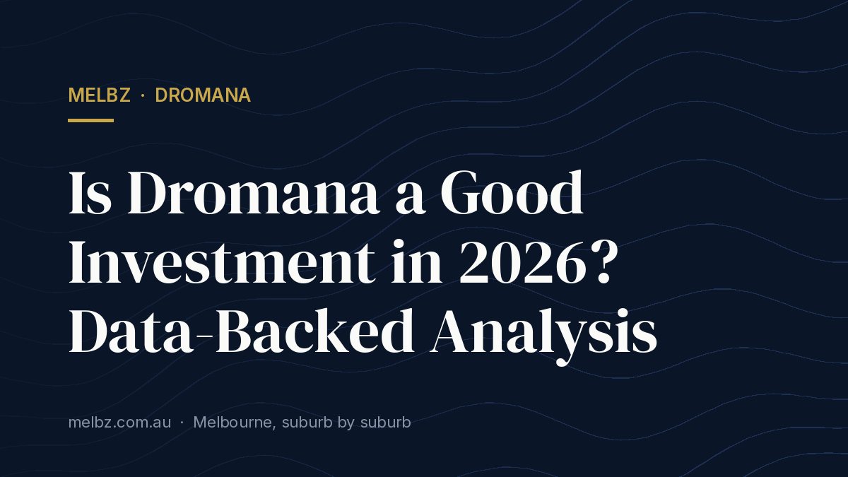 Title card: Is Dromana a Good Investment in 2026? Data-Backed Analysis