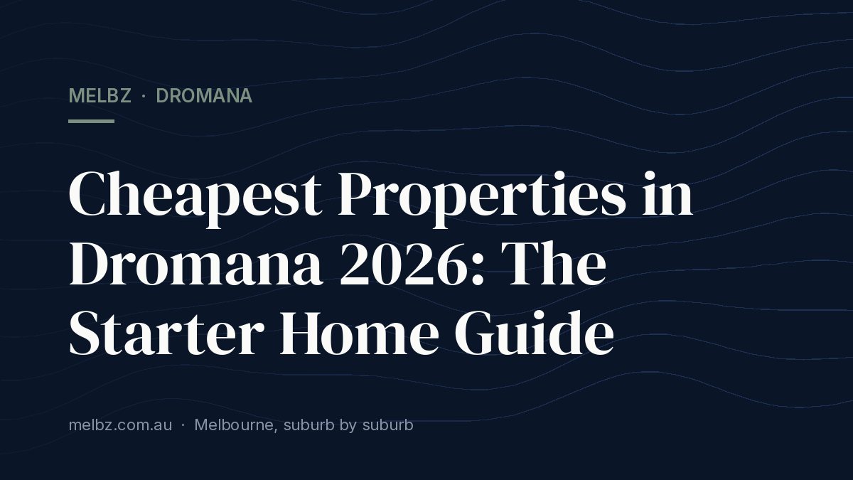 Title card: Cheapest Properties in Dromana 2026: The Starter Home Guide