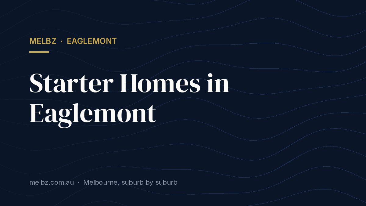 Title card: Starter Homes in Eaglemont