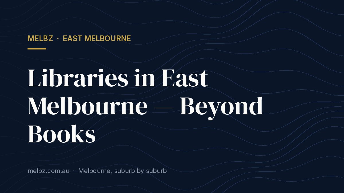 Title card: Libraries in East Melbourne — Beyond Books