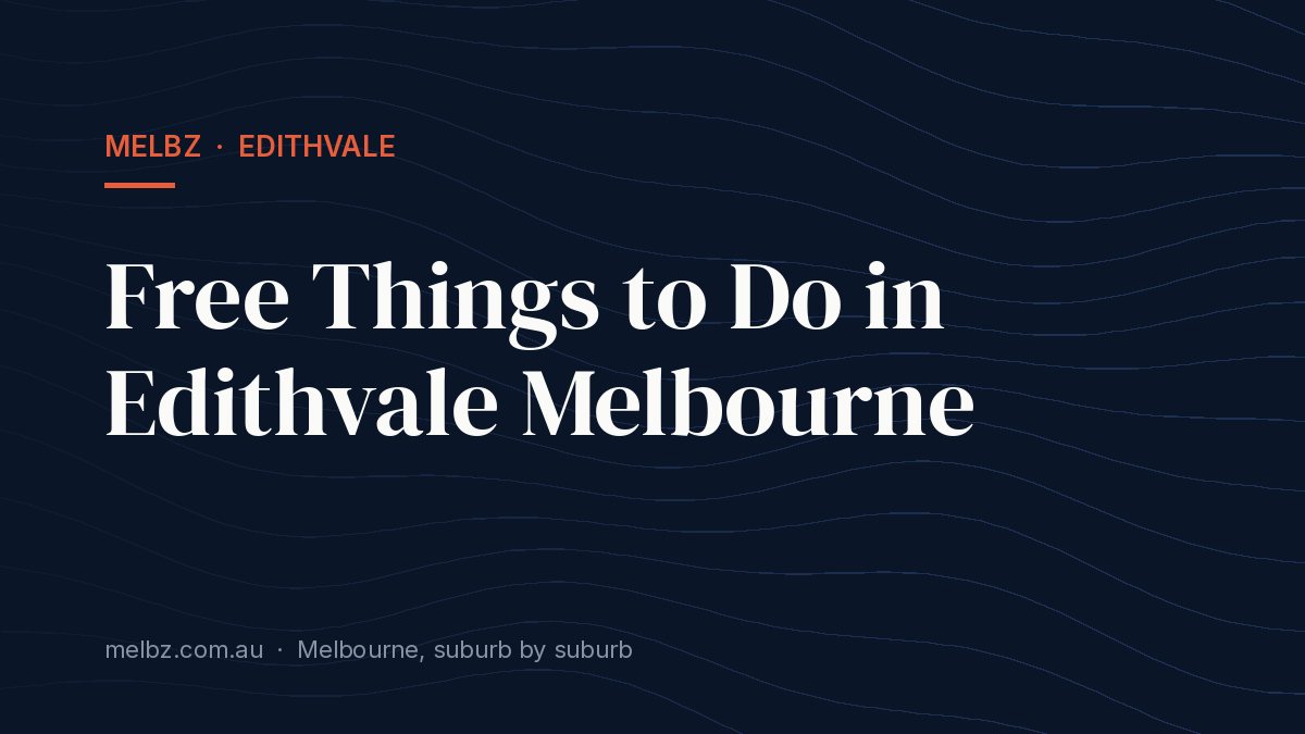 Title card: Free Things to Do in Edithvale Melbourne