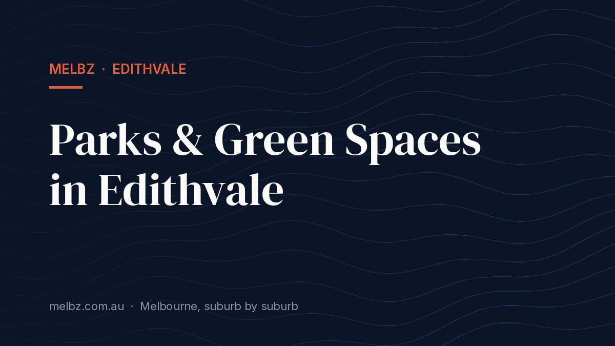 Title card: Parks & Green Spaces in Edithvale