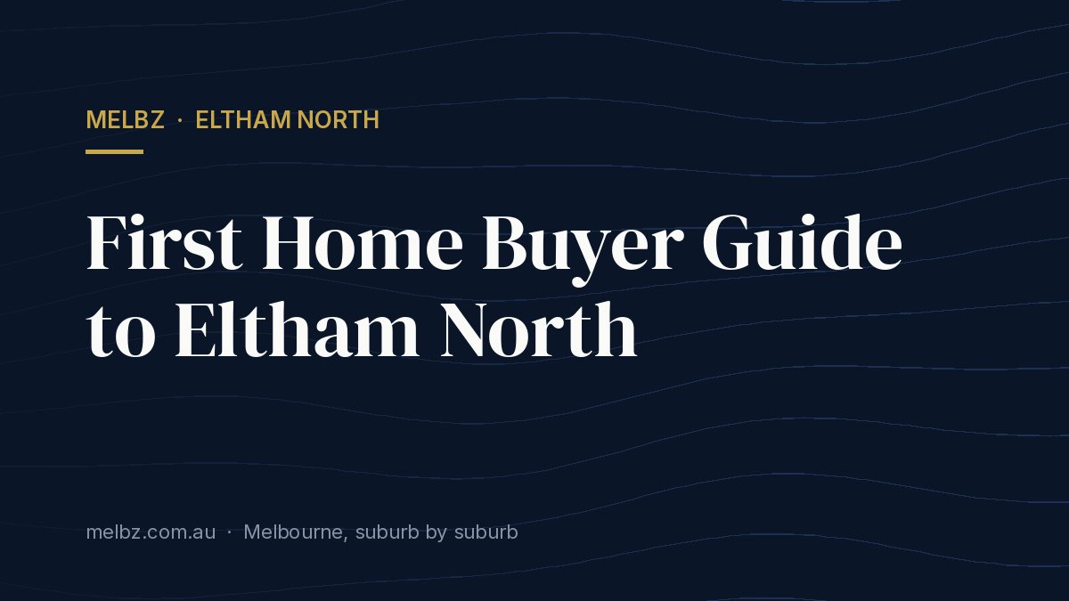 Title card: First Home Buyer Guide to Eltham North