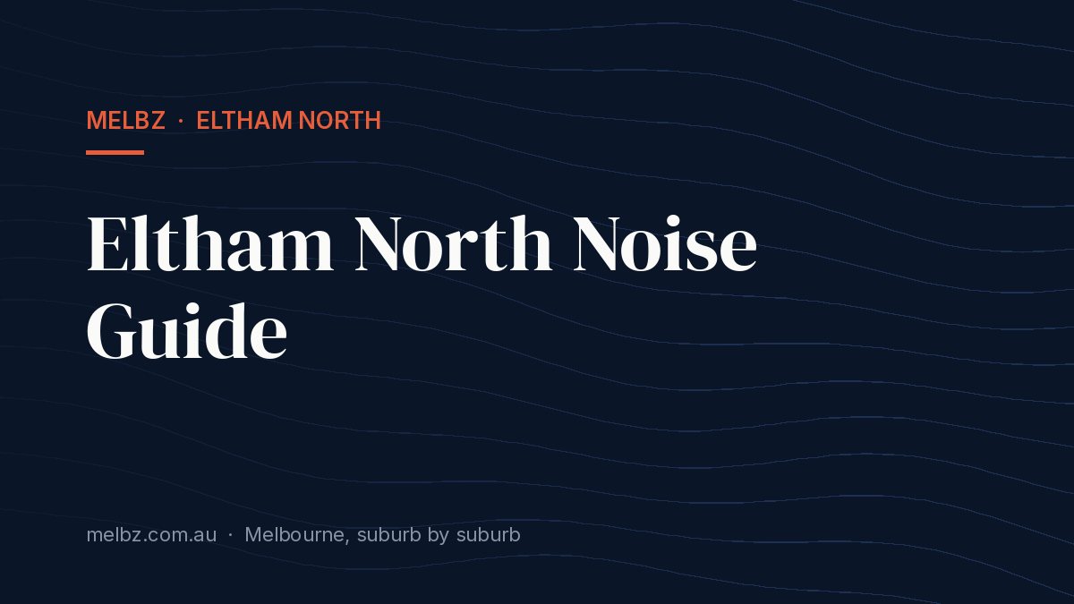 Title card: Eltham North Noise Guide