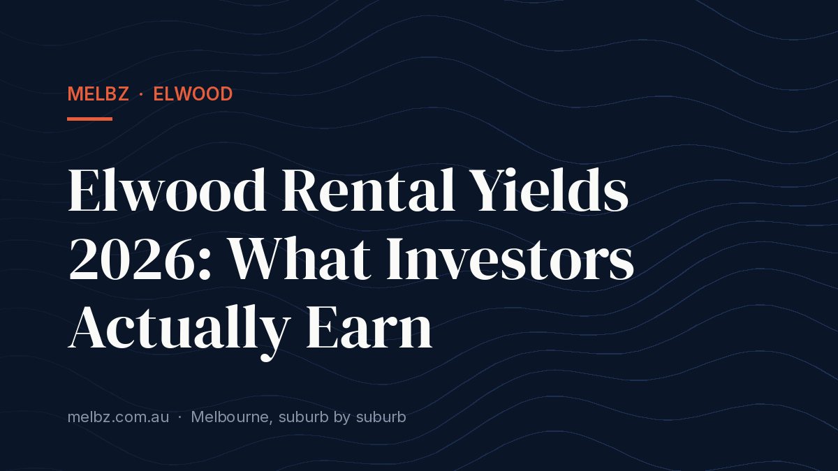 Title card: Elwood Rental Yields 2026: What Investors Actually Earn
